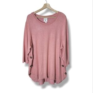 Colortree Tunic Sweater Size 2X | Soft Cozy Knit Feminine Casual NWT